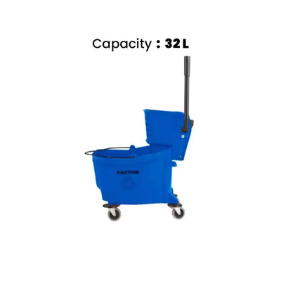 THS AF08080 Blue Single Mop Bucket Trolley 32L