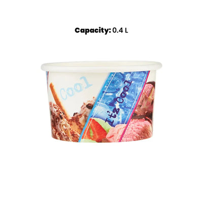 hotpack ice cream paper bowl 400 mi 1000 pcs