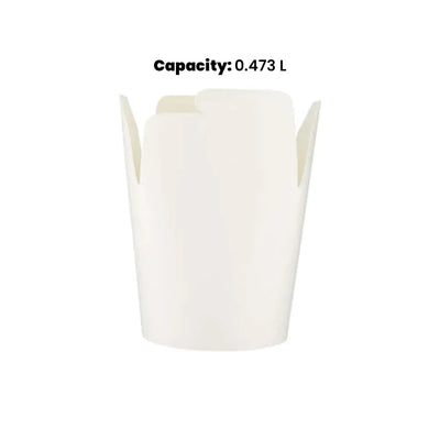 hotpack pail paper box 473 ml white 500 pcs