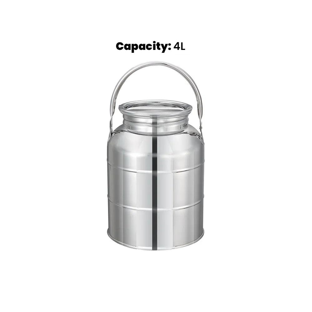 Pradeep Milk Can Without Tap Pipe Handle 4L - HorecaStore