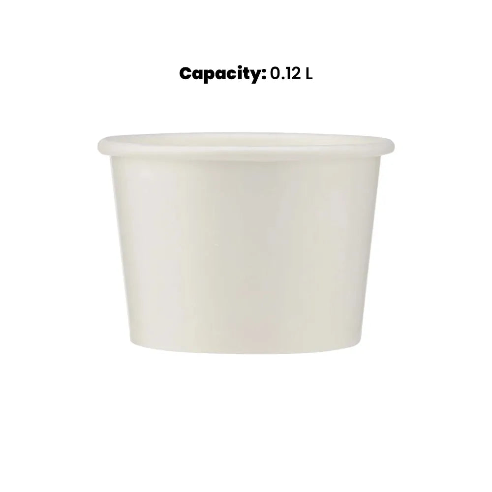 hotpack white ice cream paper bowl 120 mi 1000 pcs