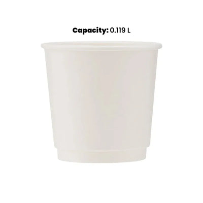 hotpack white double wall paper cup 119 ml 1000 pcs