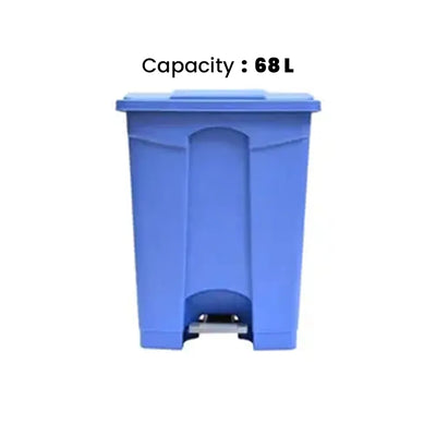 THS AF07319 Blue Garbage Pedal Bin 68L