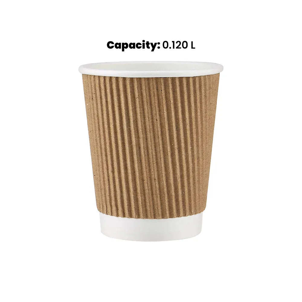 hotpack kraft ripple paper cup 120 ml 1000 pcs