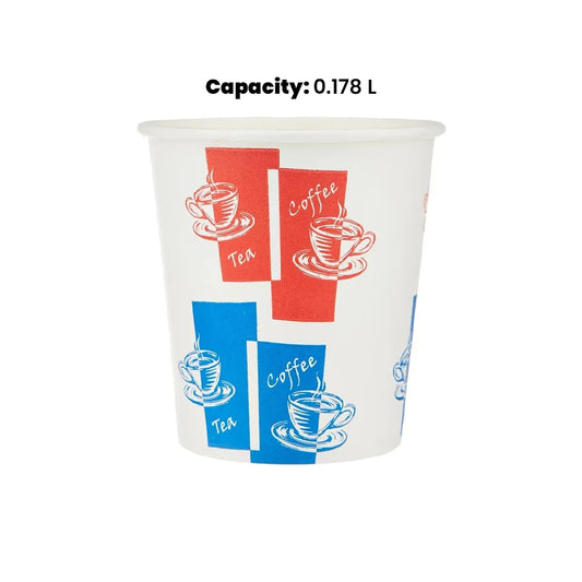 hotpack printed paper cup 178 ml 1000 pcs