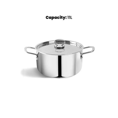 Pradeep Domestic Cookpot With Stainless Steel Design Lid, 11.0 Liter - HorecaStore