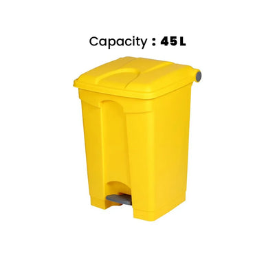 THS AF07331 Yellow Garbage Pedal Bin 45L