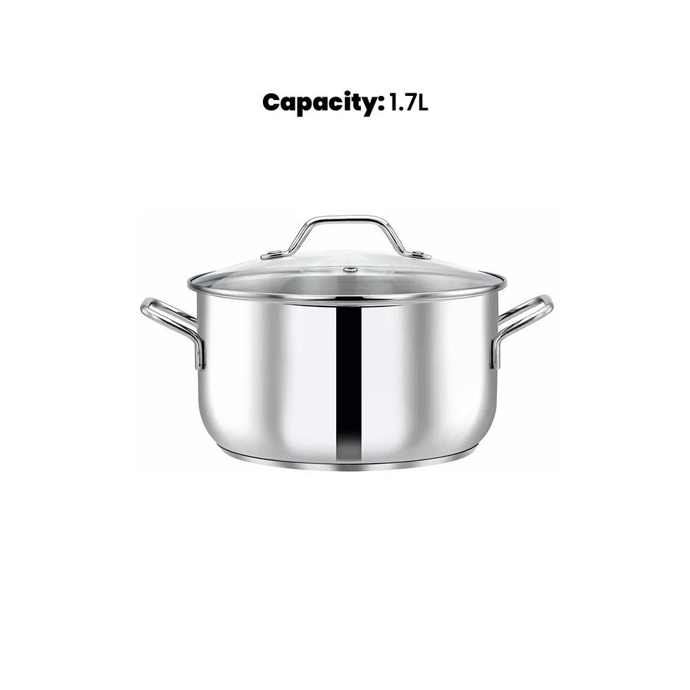 Pradeep Cookpot With Glass Lid, 1.7 Liter - HorecaStore