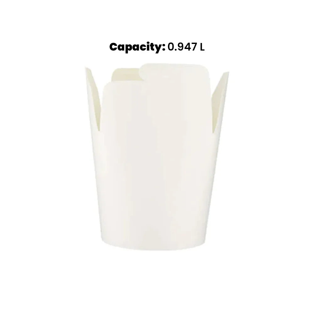 hotpack pail paper box 947 ml white 500 pcs