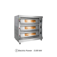 Capinox GDO-36L Tripple Deck Gas Oven 131 x 88 x 156.5 cm Capacity 3 Layers 6 Trays