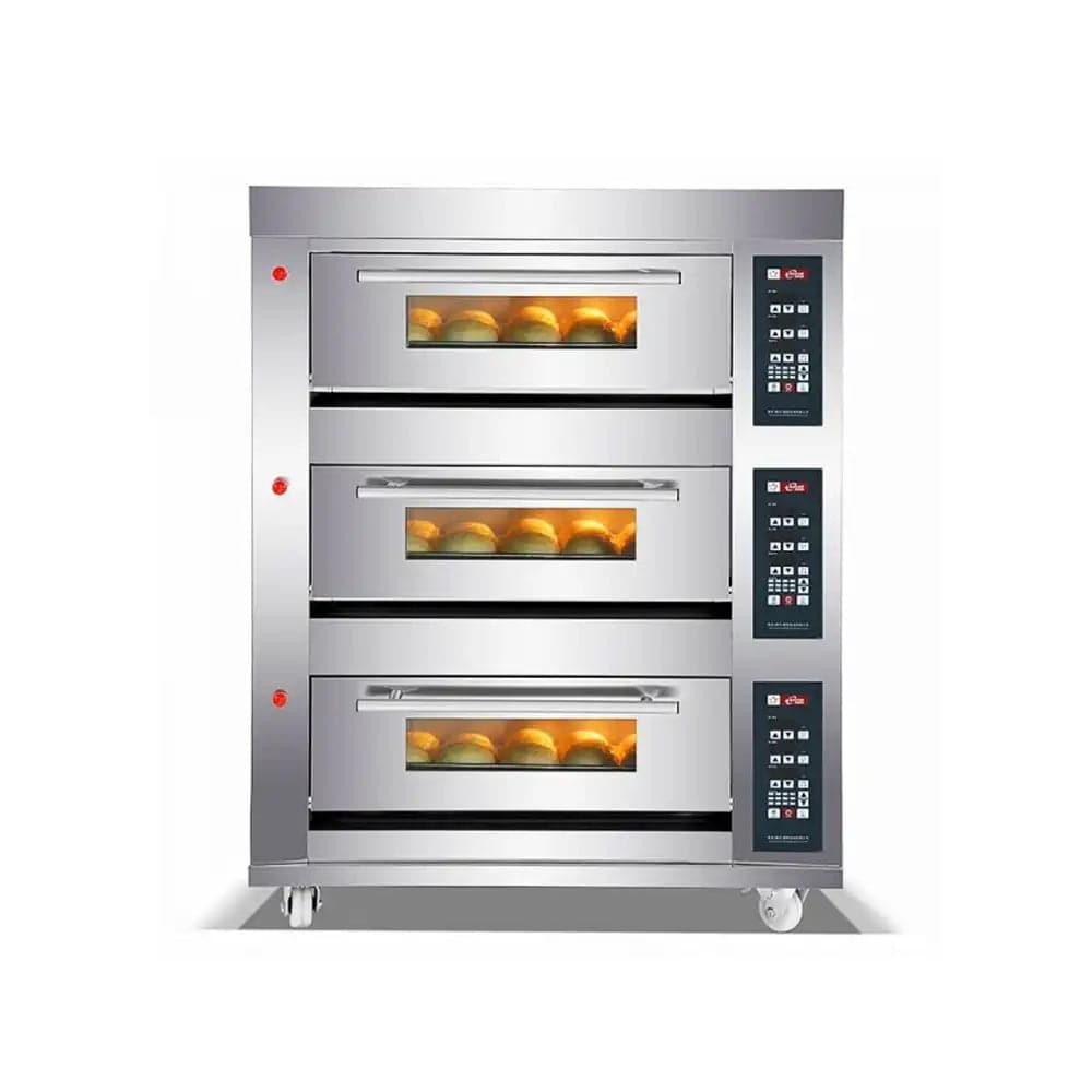 capinox yg 36 gas bake oven with digital control panel stainless steel gas burner 141 x 91 x 184 cm 3 decks 6 trays