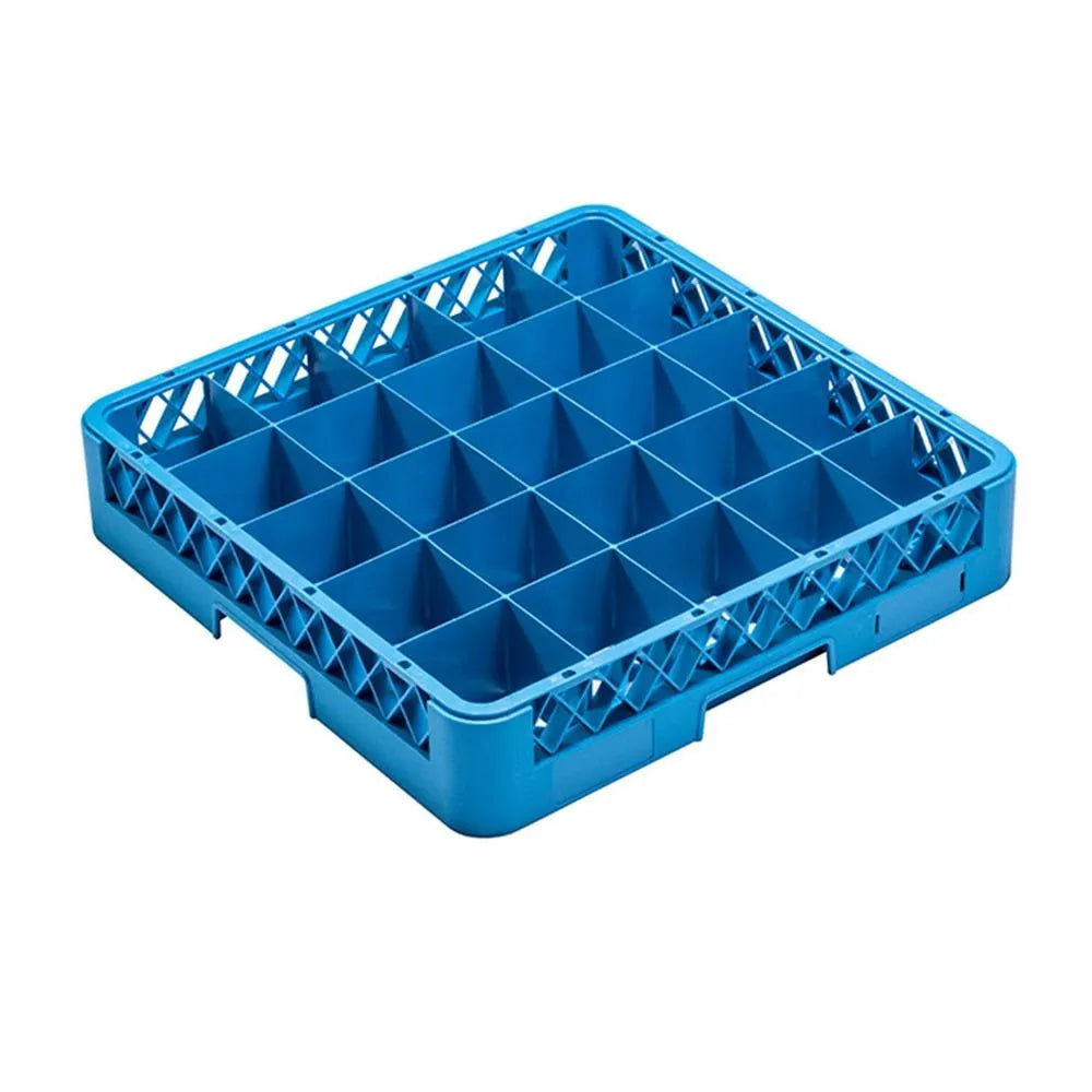 Chef360 Blue 25 Compartment Plastic Glass Rack, 50 x 50 x 10 cm