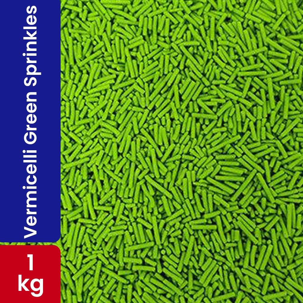 Choco Lake Compound Vermicelli Green / Sprinkles 1KG   HorecaStore