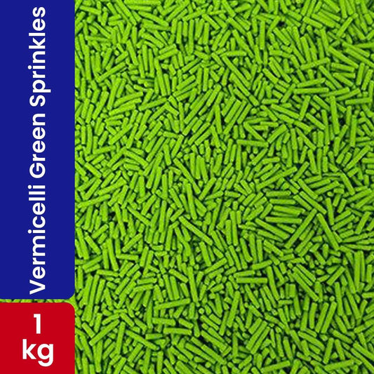 Choco Lake Compound Vermicelli Green / Sprinkles 1KG   HorecaStore