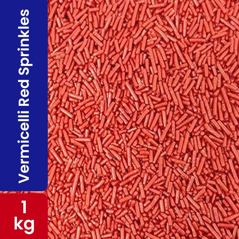 Choco Lake Compound Vermicelli Red / Sprinkles 1KG   HorecaStore