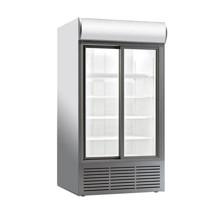 Coldera CL 1300 SLDC Electric Double Sliding Door Visi Cooler With Canopy 1083 L, Power 220-240V/50Hz, 120 X 83.5 X 200 cm - HorecaStore