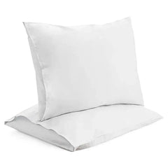 Comfort 240 Thread Count Hotel Linen Pillow Case King 60% Cotton 40% Polyester Sateen Plain, 130 Gsm, 55 x 75 cm, Color White