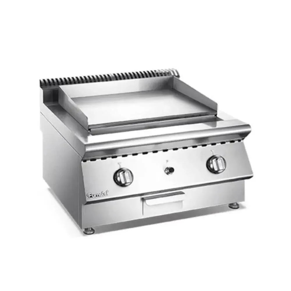 Commercial Griddle Gas, L 70 x W 70 x H 50 cm, Heavy Duty Stainless Steel Flat Top Countertop