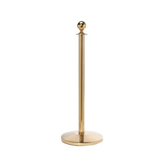 Crowd Control Barrier Stanchions Pole Stainless Steel, Resistant To Moisture, Rust, Corrosion, And High Temperature. Stable Base, Color Gold