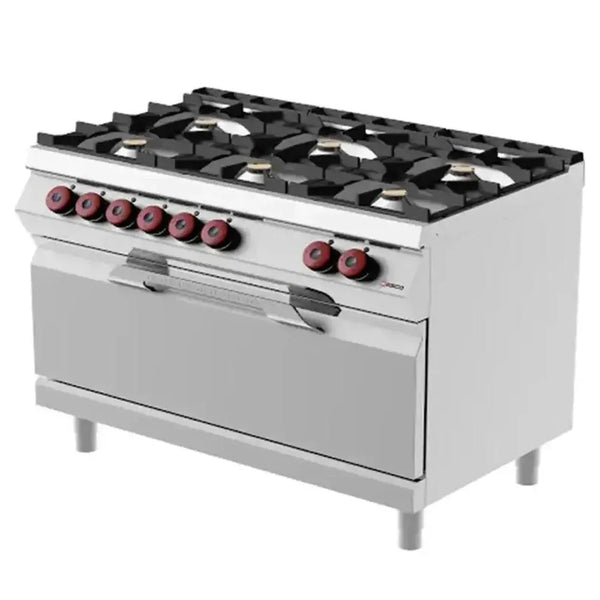 Desco FAG73MM0 6 Open Flame Burners With Gas Oven, Power 35.5 kW