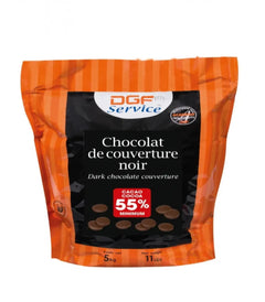 DGF Dark Chocolate Couverture 55%, 5KG