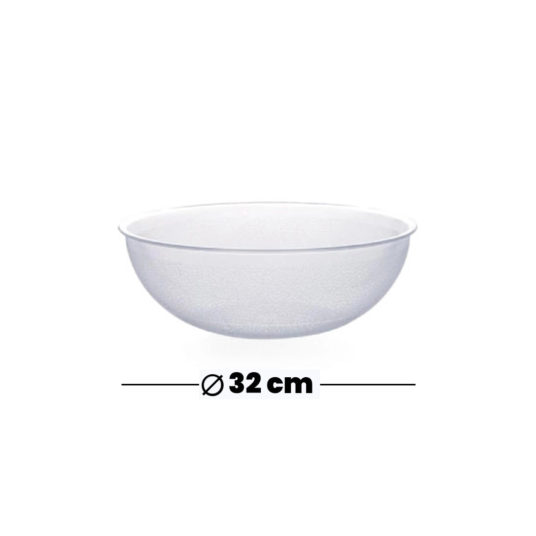 Tribeca Polycarbonate Clear Round Bowl 32 Cm, BOX QUANTITY 15 PCS