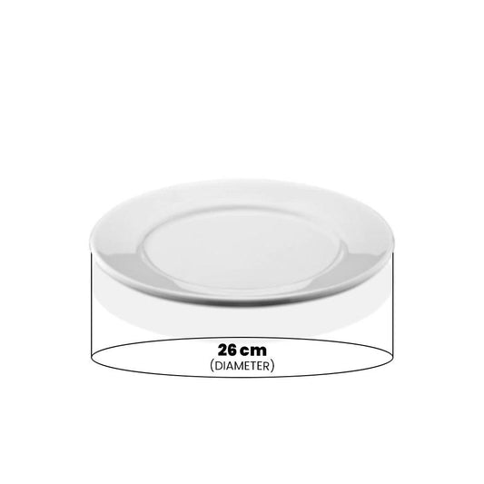 Rubber Plas Tech White Polycarbonate Flat Plate 28 cm - HorecaStore