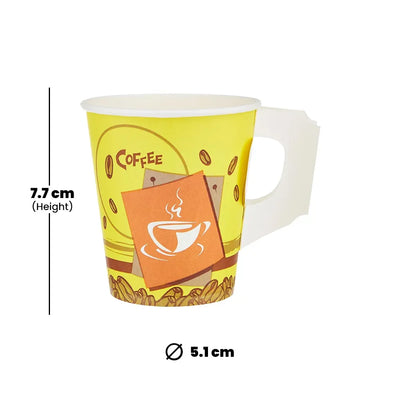 hotpack paper cup with handle 210 ml 1000 pcs