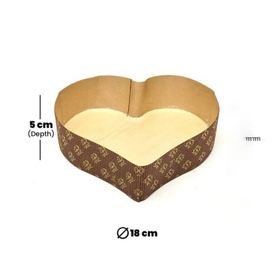 hotpack heart shaped baking paper mould 18 x 5 cm 600 pcs