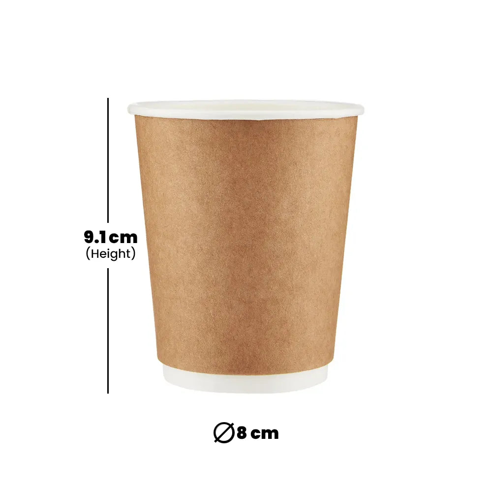 hotpack kraft double waii paper cup 237 ml 500 pcs