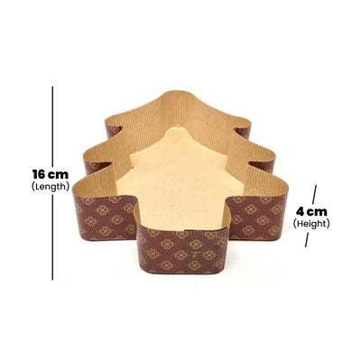 hotpacks tree shaped baking paper mould 16 x 4 cm 200 pcs