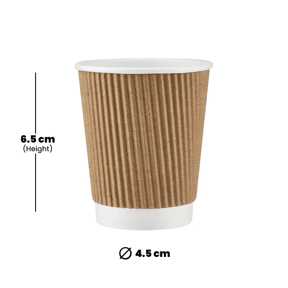 hotpack kraft ripple paper cup 120 ml 1000 pcs