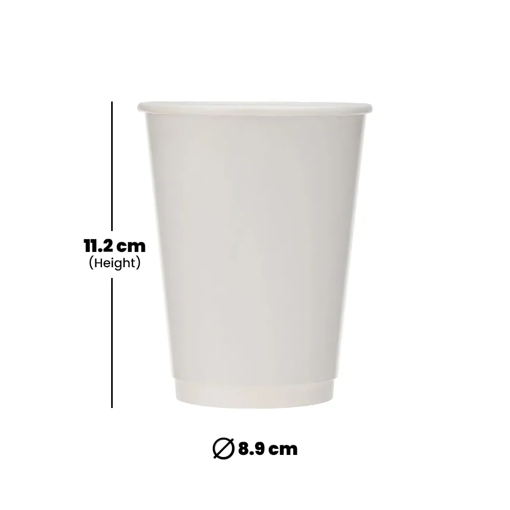 hotpack white double wall paper cup 355 ml 500 pcs