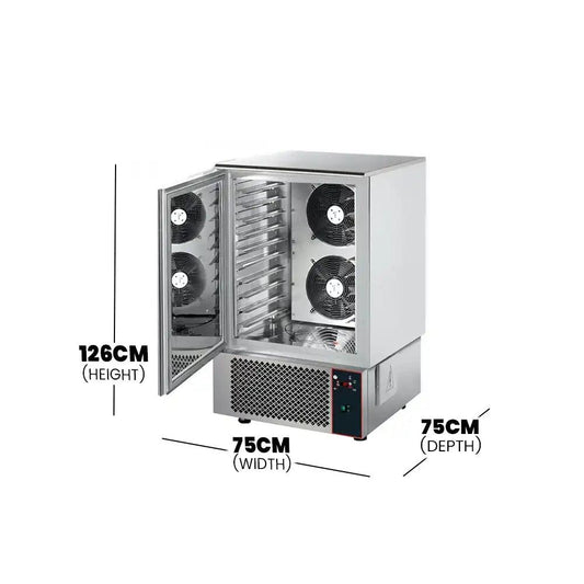 Tecnodom ATT10 Blast Chiller, Capacity 10 x GN 1/1 Trays, Power 1.49 kW, 75 x 75 x 126 cm - HorecaStore