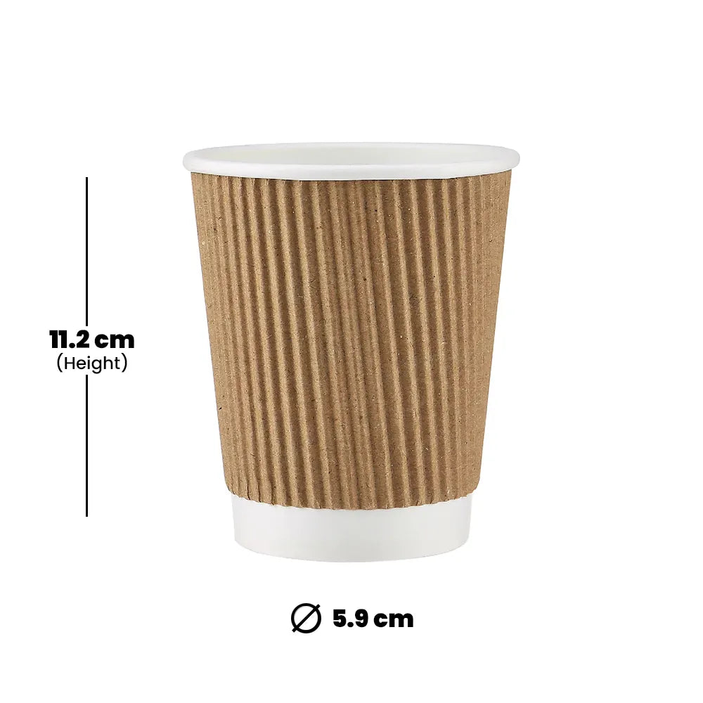 hotpack kraft ripple paper cup 355 ml 500 pcs