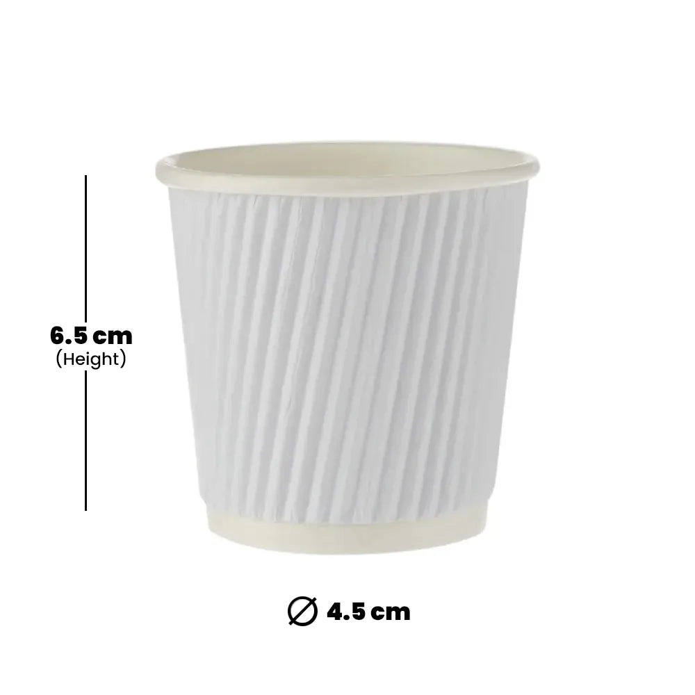 hotpack white ripple paper cup 119 ml 1000 pcs