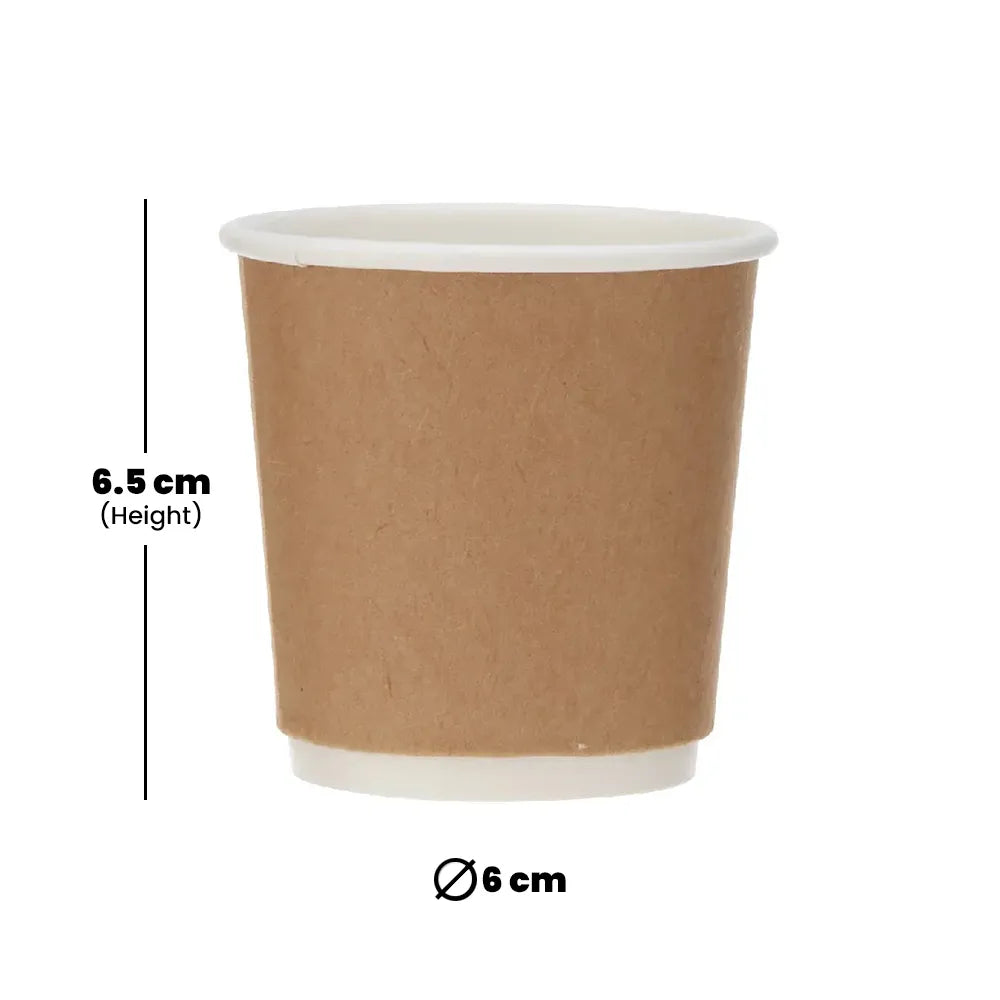 hotpack kraft double wall paper cup 119 ml 1000 pcs