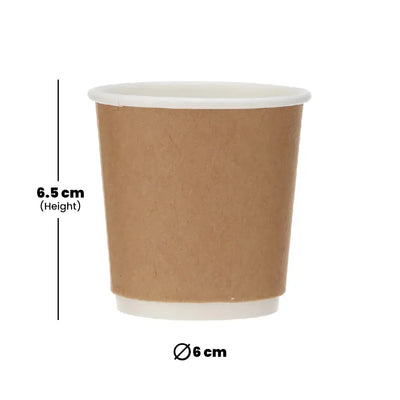 hotpack kraft double wall paper cup 119 ml 1000 pcs