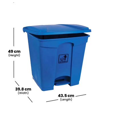 THS AF07330 Blue Garbage Pedal Bin 30L