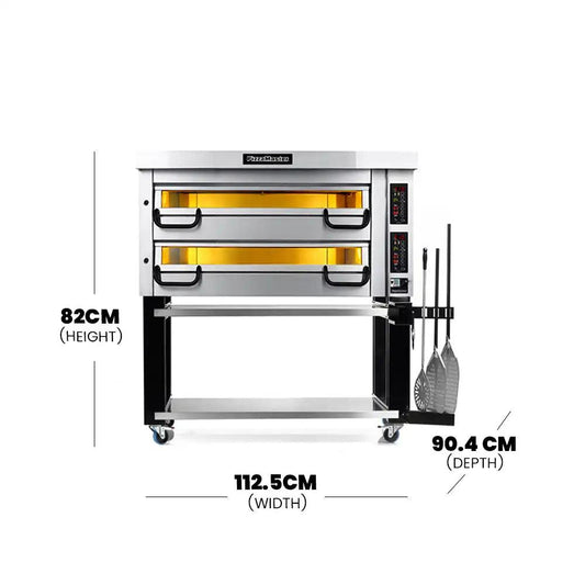 Pizzamaster PM 722ED Counter Top Modular Pizza Oven Stone Heated Double Pizza Oven 6.7 kW - HorecaStore