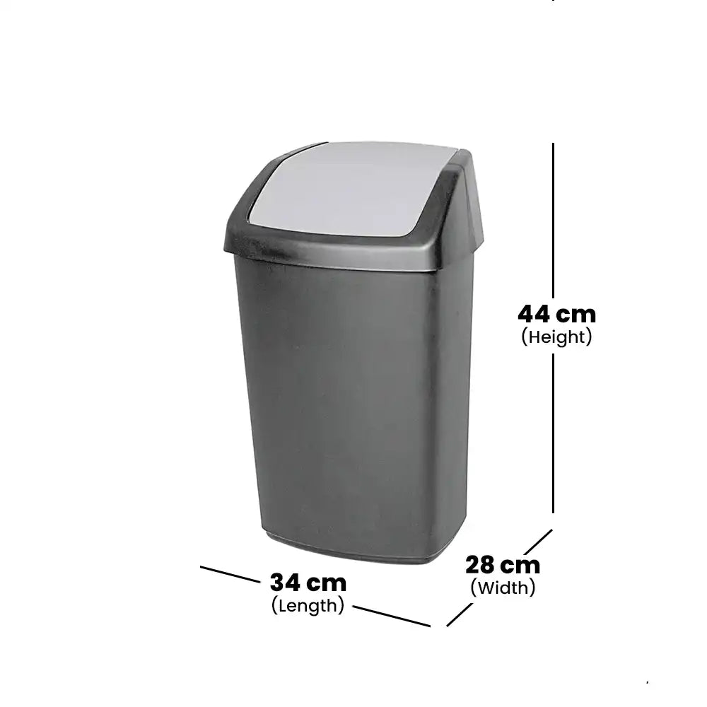 THS AF07310 Swing Top Quadrate Garbage Can 25L