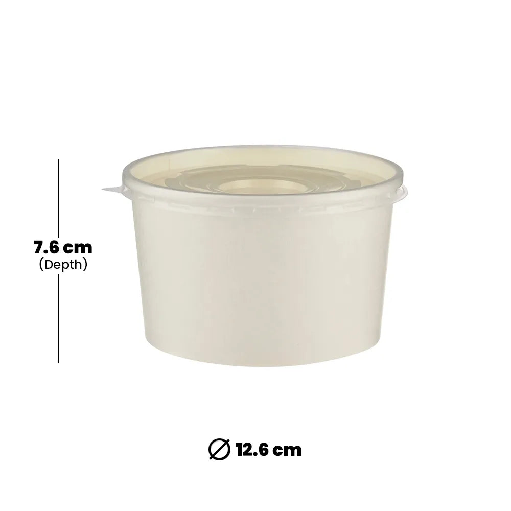 hotpack white soup paper bowl 750 ml 600 pcs