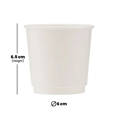 hotpack white double wall paper cup 119 ml 1000 pcs