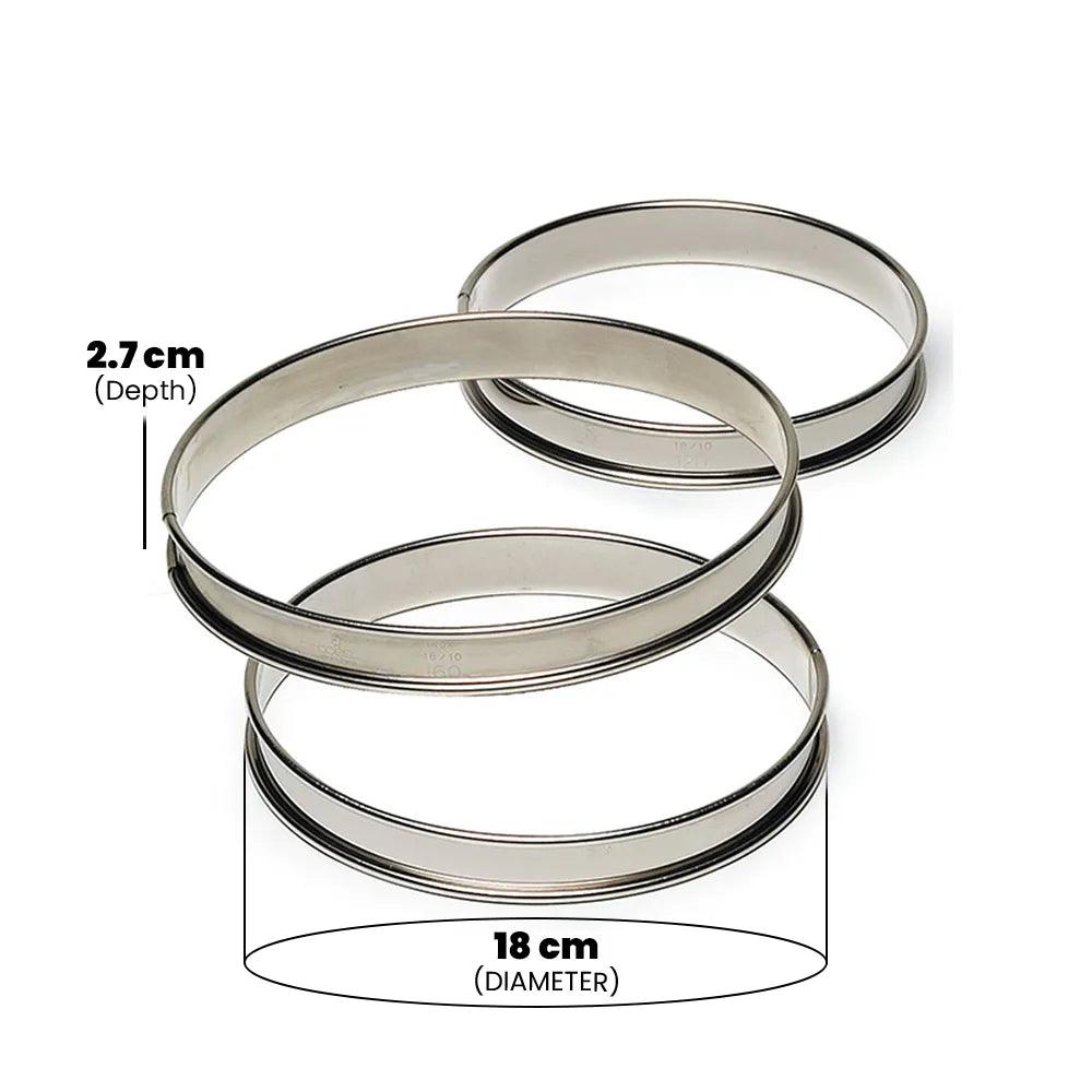 Gobel Deep Tart Ring Rolled Edges Ø 18 x 2.7 cm   HorecaStore