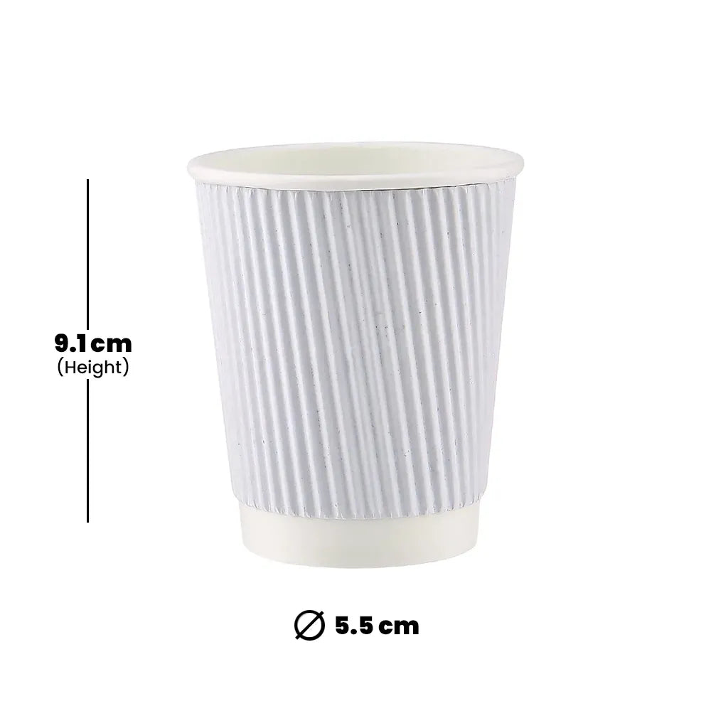 hotpack white ripple paper cup 240 ml 500 pcs