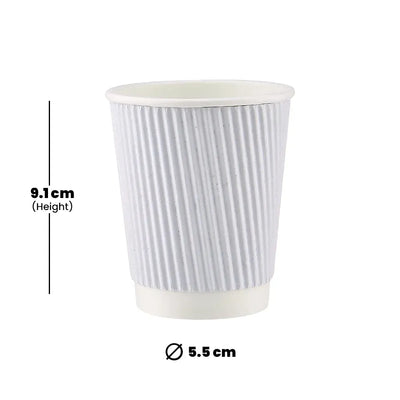 hotpack white ripple paper cup 240 ml 500 pcs