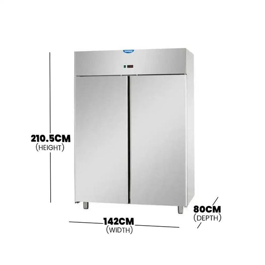 Tecnodom AF14PKMTN Double Door Chiller 1400 L 565 W, 142 x 80 x 210.5 cm - HorecaStore