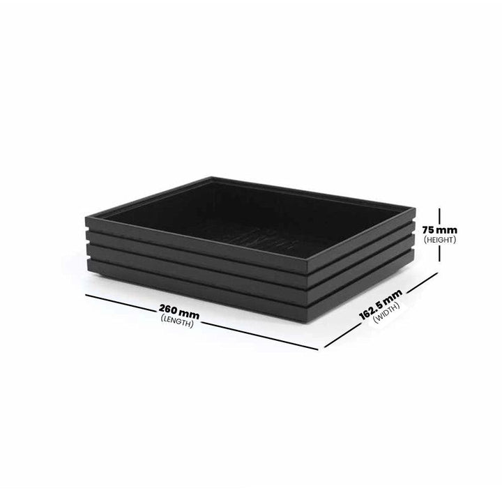 wundermaxx display tray black gn 1 4 h 75 mm