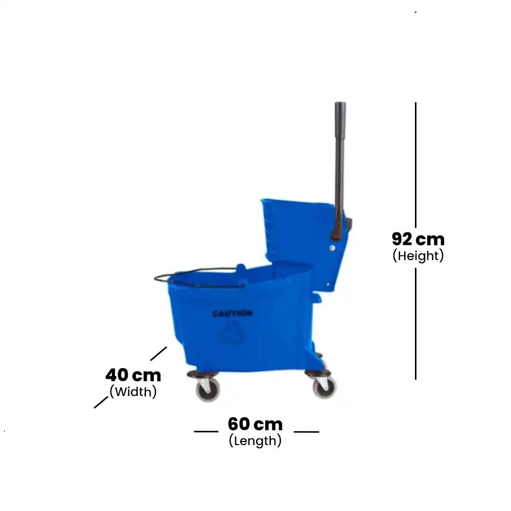 THS AF08080 Blue Single Mop Bucket Trolley 32L