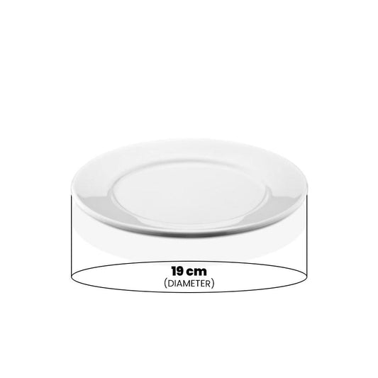 Rubber Plas Tech White Polycarbonate Flat Plate 19 cm - HorecaStore